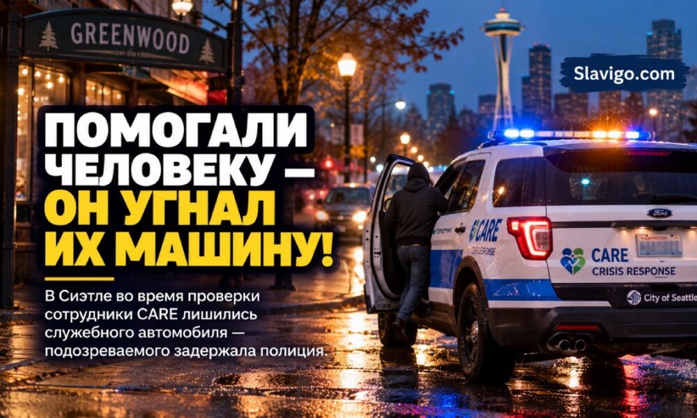 В Greenwood угнали машину кризисной службы Seattle во время проверки человека