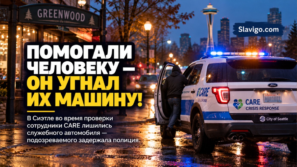 В Greenwood угнали машину кризисной службы Seattle во время проверки человека