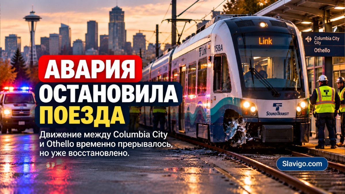 После аварии в Seattle временно прерывалось движение Link между Columbia City и Othello