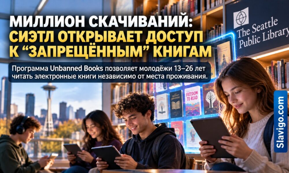 Программа Unbanned Books Seattle Public Library превысила миллион электронных выдач
