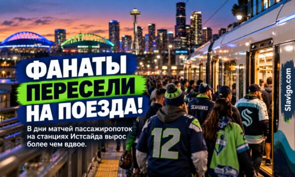 Sound Transit сообщила о резком росте поездок болельщиков на матчах в Seattle