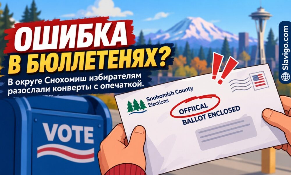 Опечатка на конвертах бюллетеней Snohomish County не повлияет на подсчет голосов