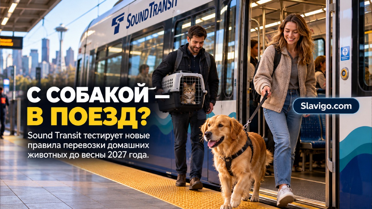 Редакционная иллюстрация: Sound Transit разрешил поездки с домашними животными в рамках пилотной программы
