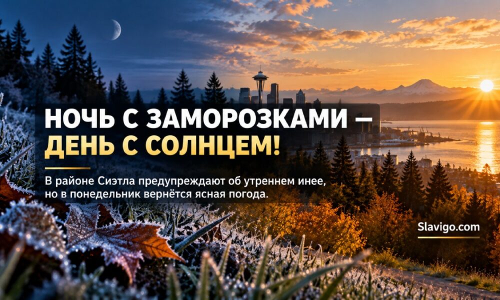 В South Sound и Kitsap Peninsula продлили предупреждение о заморозках на утро понедельника