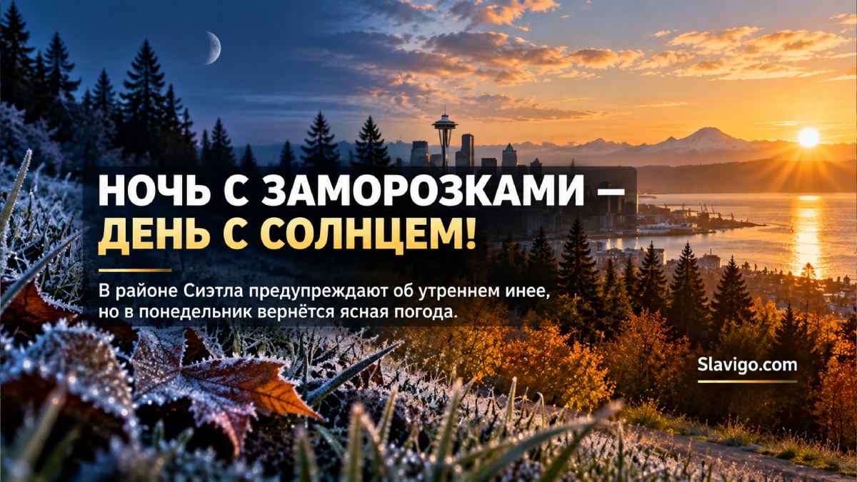 В South Sound и Kitsap Peninsula продлили предупреждение о заморозках на утро понедельника