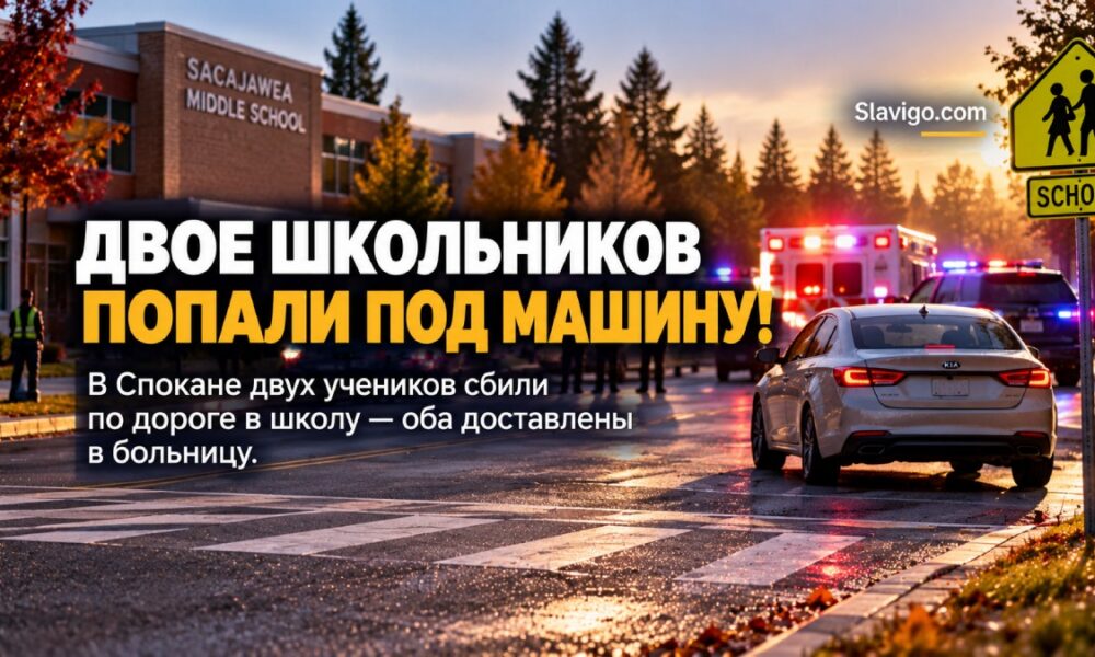 В Spokane двух школьников сбила машина по дороге в Sacajawea Middle School