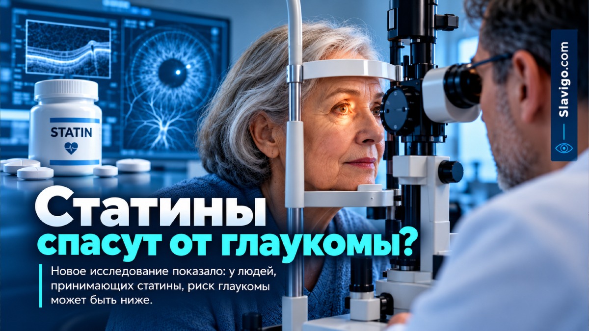 Статины связали с меньшим риском глаукомы и реже требовавшимся усилением лечения