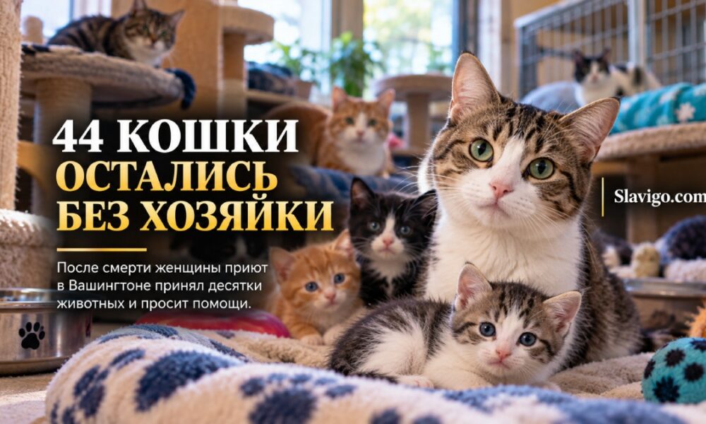 Приют в Puyallup принял 44 кошки после смерти их владелицы в Sumner
