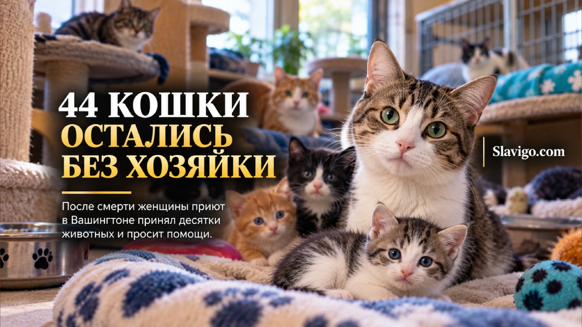 Приют в Puyallup принял 44 кошки после смерти их владелицы в Sumner