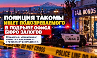 Полиция Tacoma ищет подозреваемого после взрыва у bail bonds office на Pacific Avenue