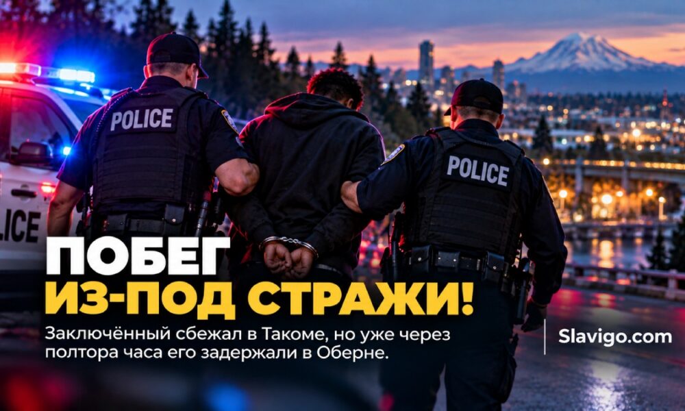В Auburn задержали заключённого, сбежавшего с рабочей бригады в Tacoma