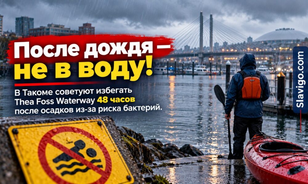 Для Thea Foss Waterway в Tacoma ввели сезонное предупреждение после дождей