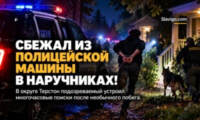 В Thurston County мужчина сбежал из патрульной машины в наручниках и устроил многочасовые поиски