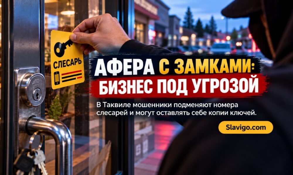 Редакционная иллюстрация: В Tukwila мошенники подменяют наклейки слесарных служб и могут копировать ключи