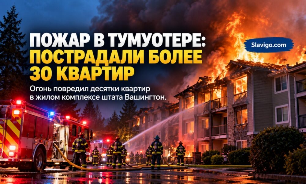 В Tumwater крупный пожар повредил более 30 квартир