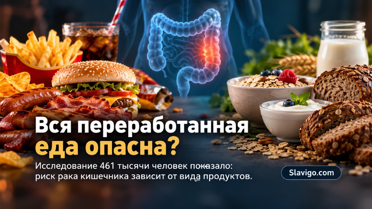 Не все ультраобработанные продукты одинаковы: новое исследование изучило риск рака кишечника