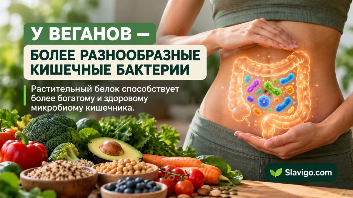 Веганское питание и микробиом: почему разнообразие бактерий оказалось ниже