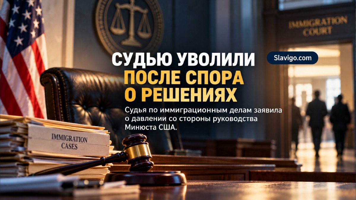 Пустой зал иммиграционного суда в Вирджинии