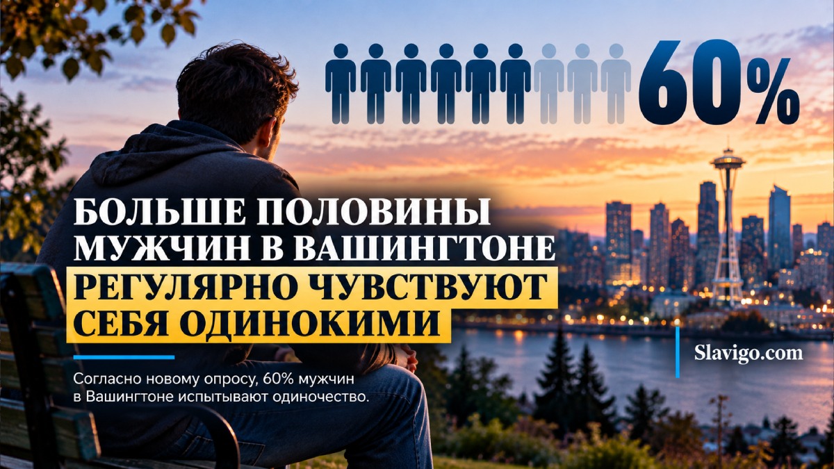 Опрос: 60% мужчин в Washington регулярно чувствуют одиночество