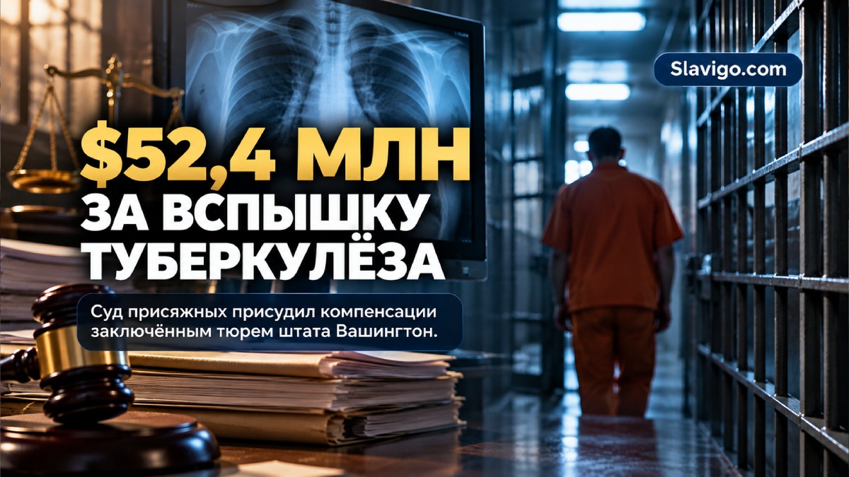 Редакционная иллюстрация: Присяжные присудили $52,39 млн пострадавшим от туберкулёза в тюрьмах Вашингтона