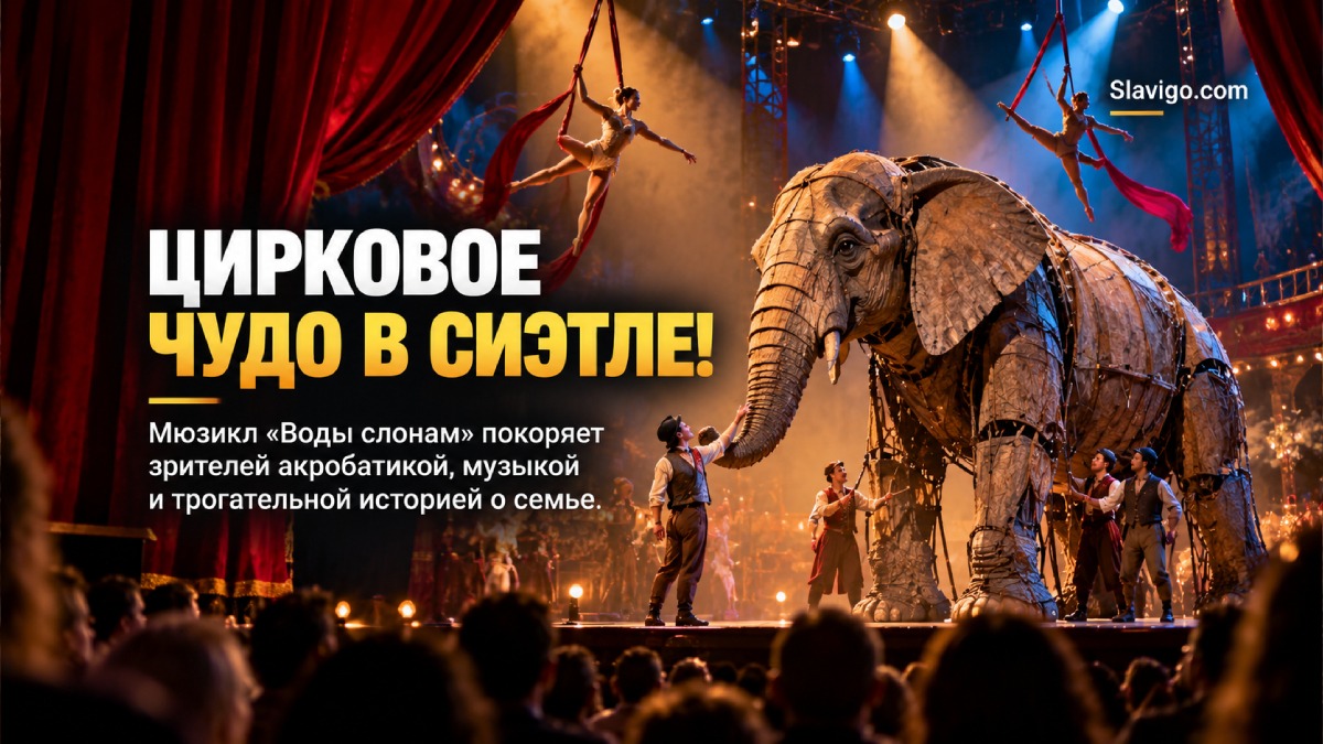 Мюзикл “Water for Elephants” привёз в Seattle цирковую акробатику и историю о найденной семье