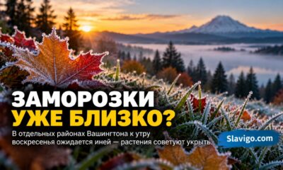 Western Washington ждёт холодный уикенд: возможен первый заморозок и снег в высоких горах