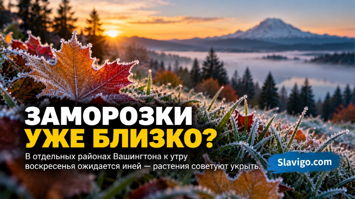 Western Washington ждёт холодный уикенд: возможен первый заморозок и снег в высоких горах