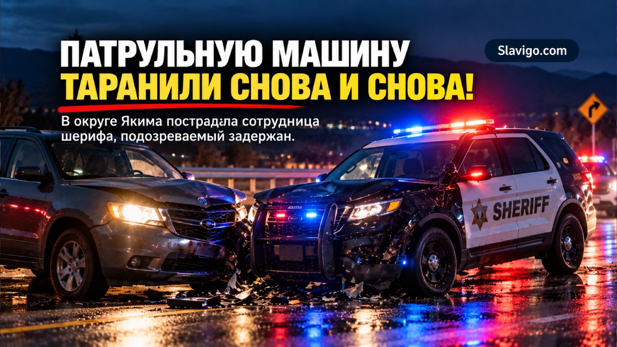 В Yakima County автомобиль неоднократно протаранил патрульную машину: помощница шерифа ранена